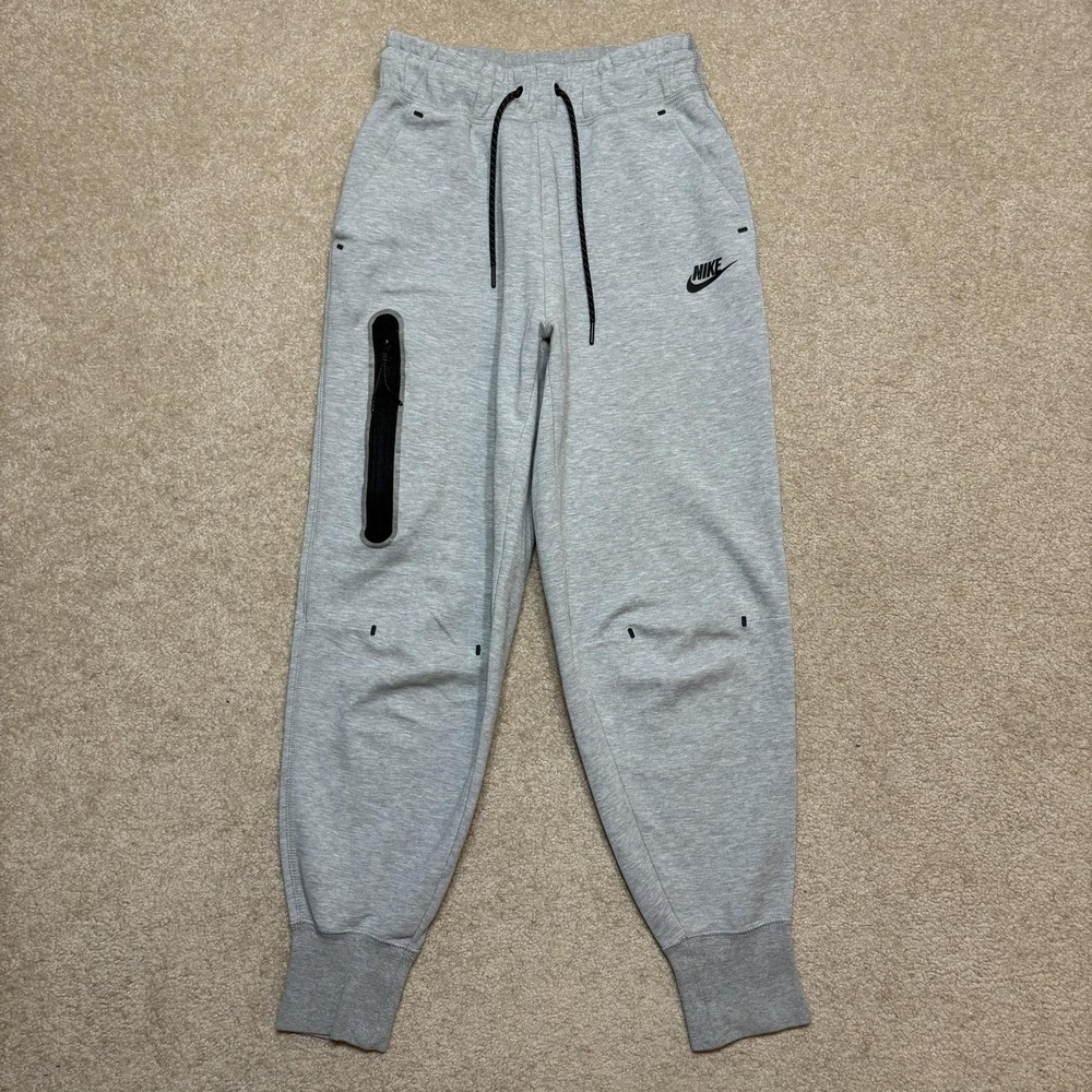 Nike Tech Fleece Jogger Sweatpants Womens XS Gray Pants Zip Pocket Lounge Sporty